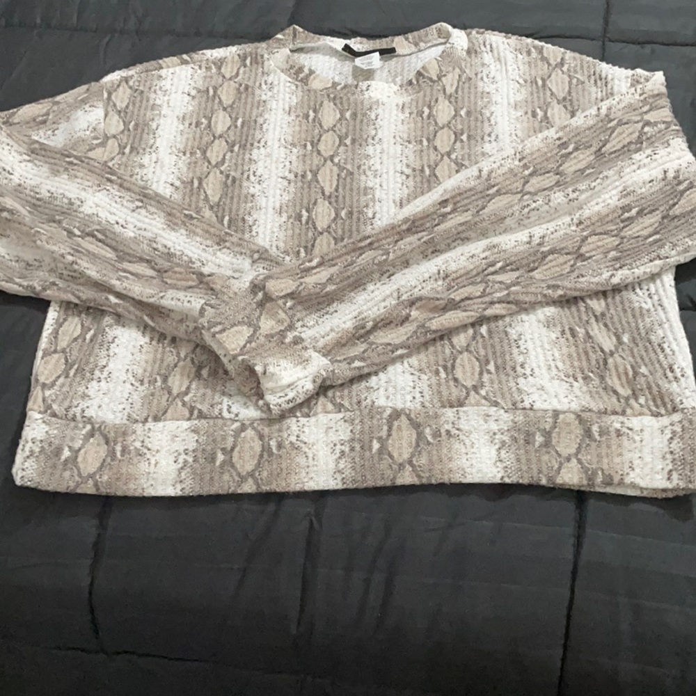 Long Sleeve Animal Print Top